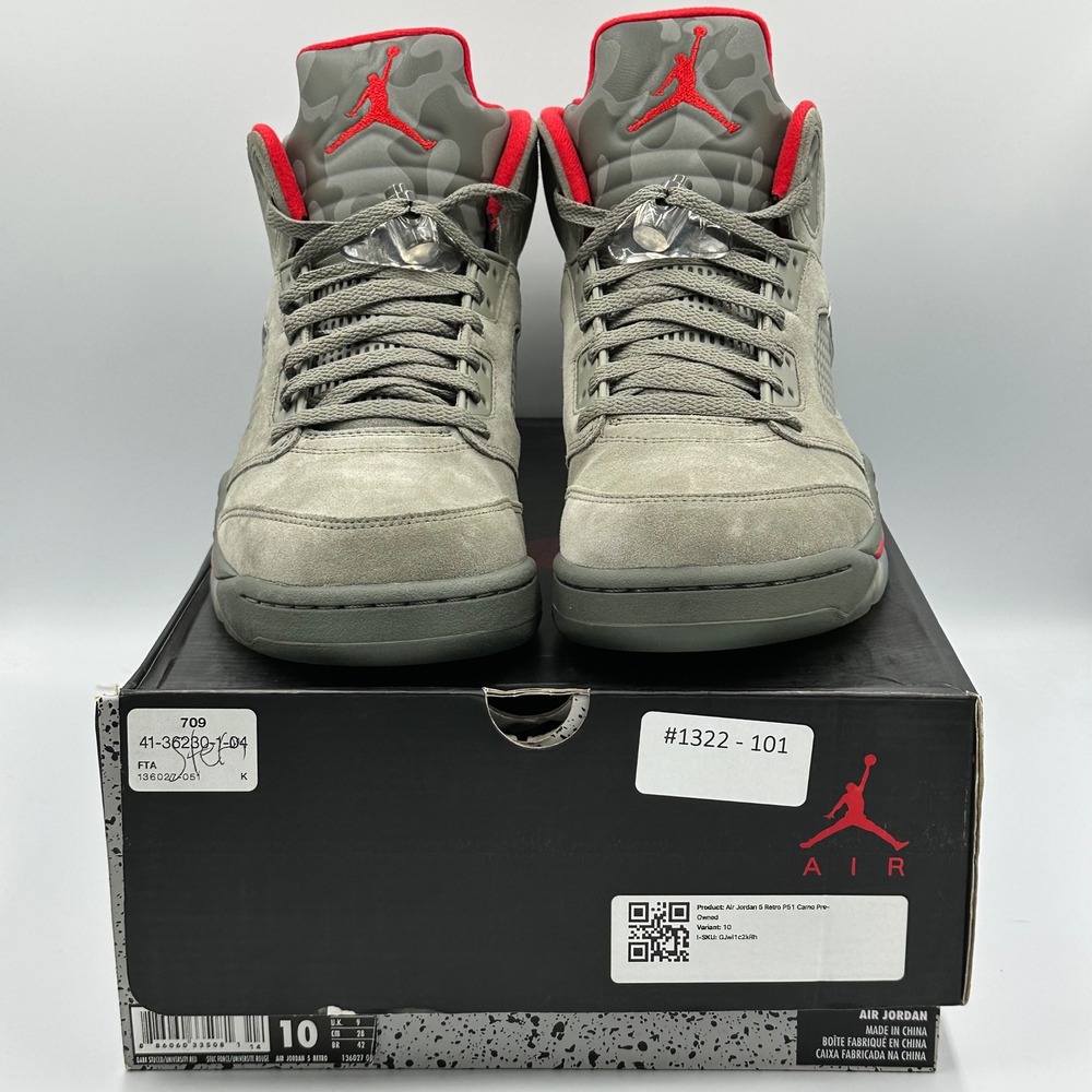 Jordan Air‎ Jordan 5 Retro Camo Men's 10 Dark Stucco 136027-051 Excellent Hype